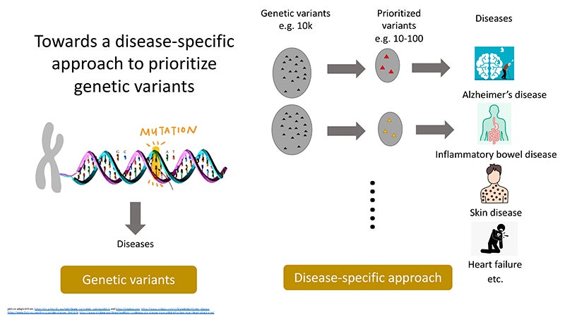 3MT Presentation Slide: Towards a disease-specific approach to prioritize genetic variants