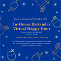in-house bartender happy hour flyer