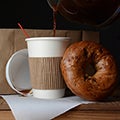 bagel and cup of coffee