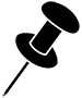 Black-and-white pushpin illustration used to indicate a tip to keep in mind.