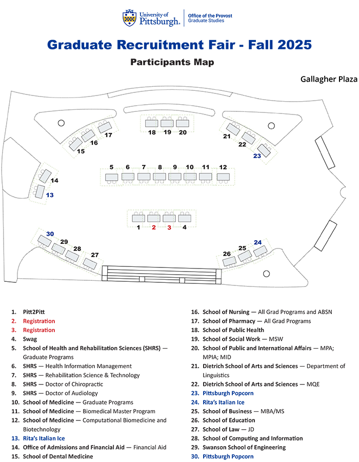 Map of resource fair participants; list included in text below.