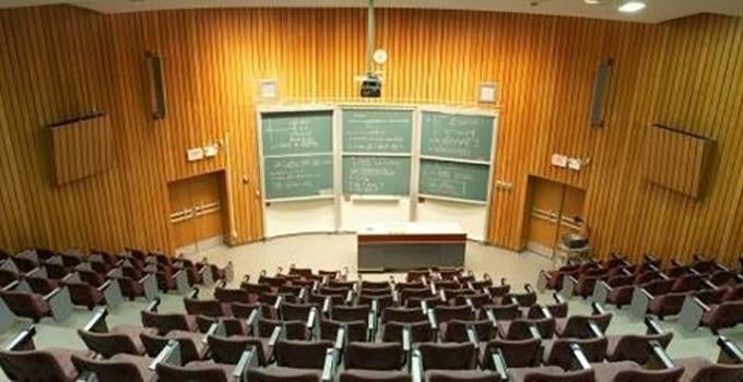 Lecture hall view to front from last row