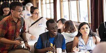 attendees gathered on International Grad Student Cruise