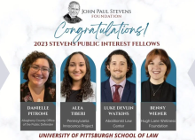 Pitt Law students who received Stevens Public Interest Fellowships