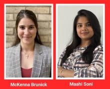 McKenna Brunick and Maahi Soni