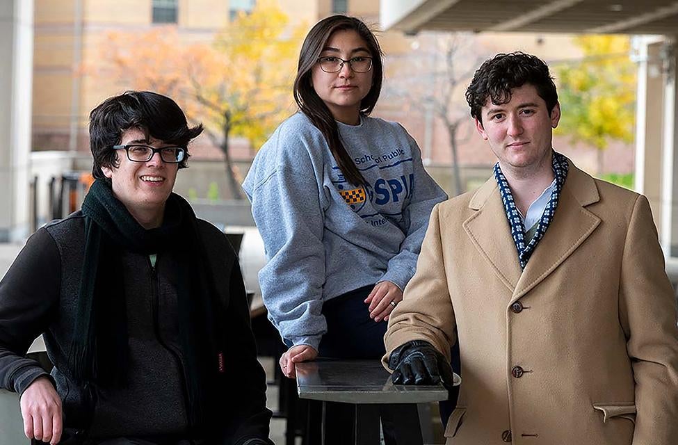 Jake Detweiler, Tahmina Ahmed and Max Degregorio